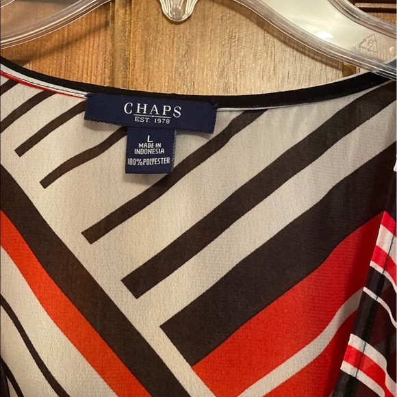 Women's Chaps Sheer Blouse Large NWT - Picture 4 of 5